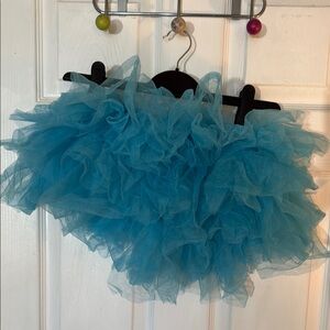 Blue Tulle Ruffle Skirt